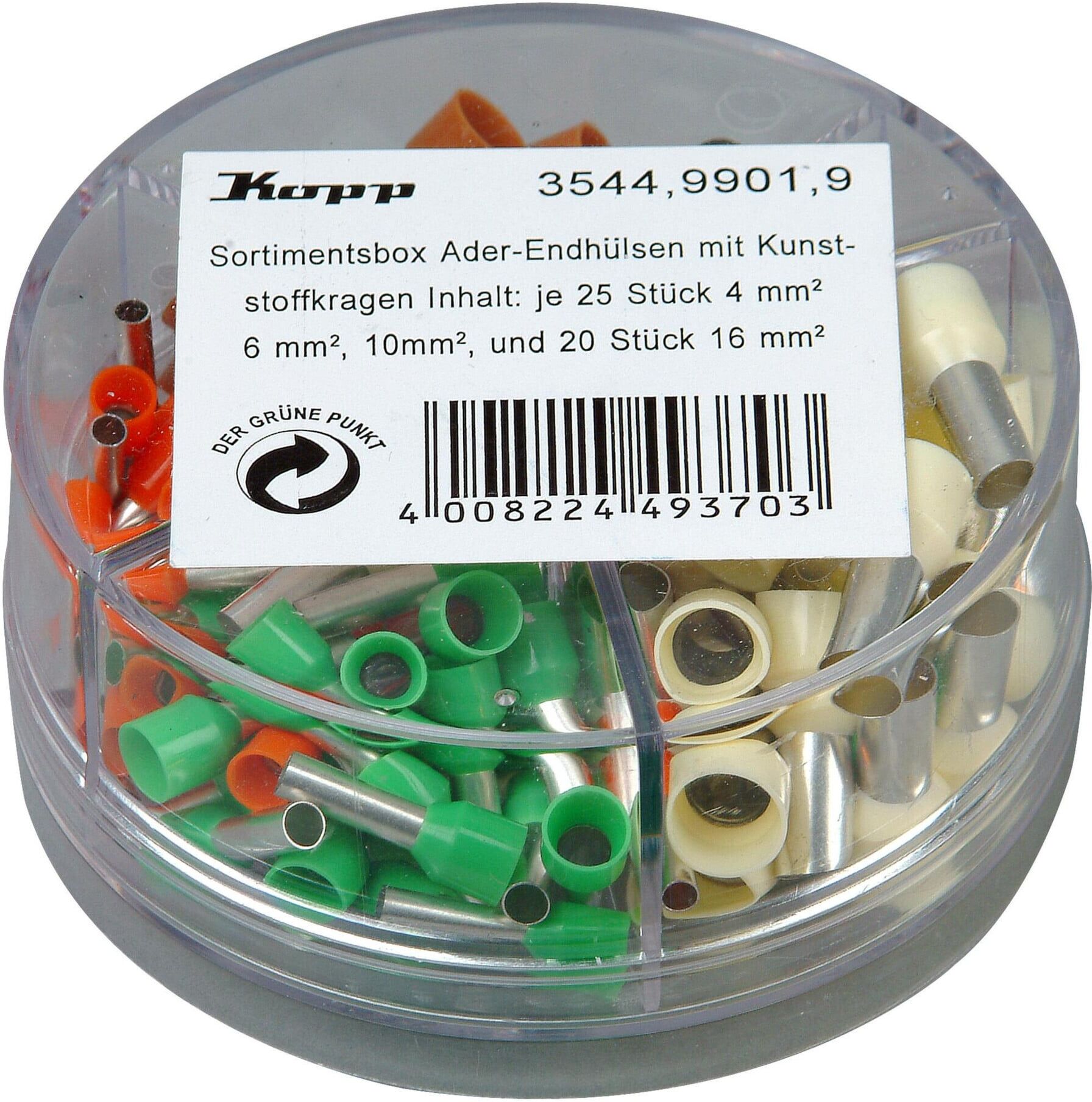 Kopp Aderendhülsen Sortimentsbox 4-16mm² 90-teilig (354499019)