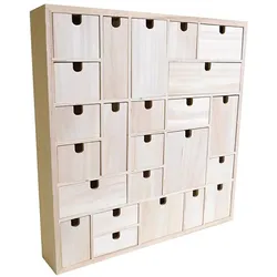 Selbst bemalen – Schubladenbox mit 24 Schubladen