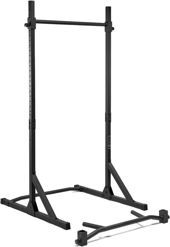 Kraftstation - Fitnessgeräte - Krafttraining - Höhenverstellbar bis zu 22 Stufen - 210 cm - Schwarz