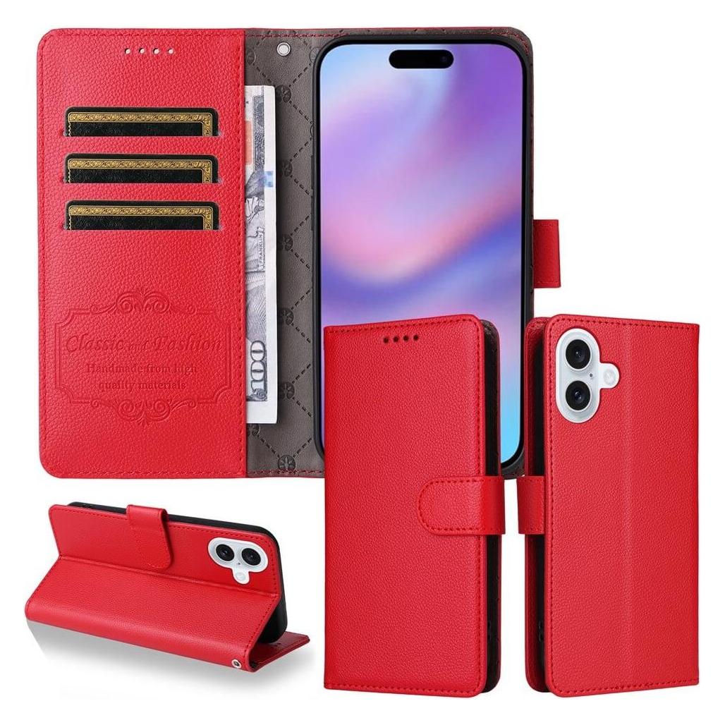 Cover-Discount Lederoptik-Hülle mit strukturierter Oberfläche (Apple iPhone 17) (61210659)