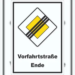 HB-Druck Vorfahrtstraße Ende Aufkleber A3 (297x420mm)