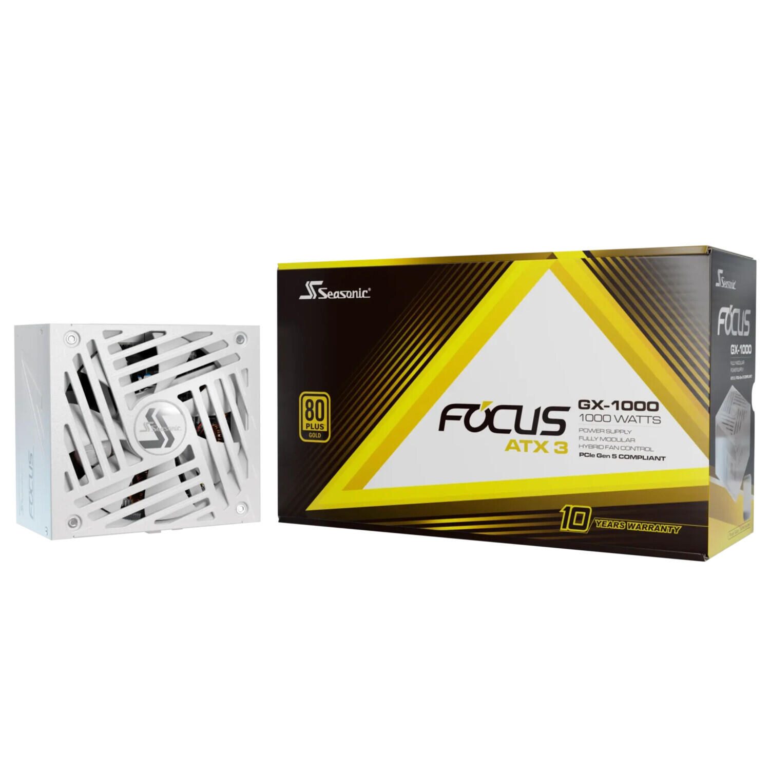 Seasonic Netzteil FOCUS GX 1000 ATX 3.1 full-modular 1000W 80+ Gold weiß FOCUS-GX-1000-V4-WHITE