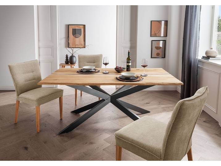 Massiver Esstisch Ispas rechteckig Typ C 220cm Braun