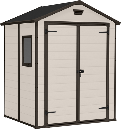Keter Manor beige - Gartenhaus - mit Seitenfenster - 185x152x226 cm