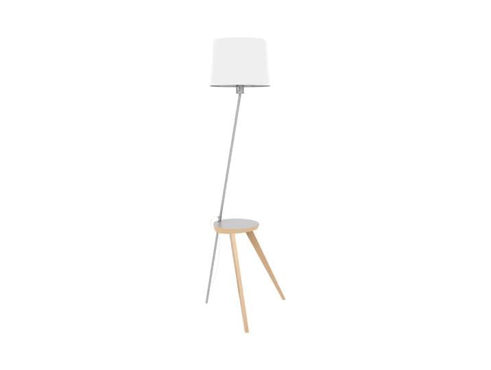 Lampadaire h154 en bois et en métal gris aluminor