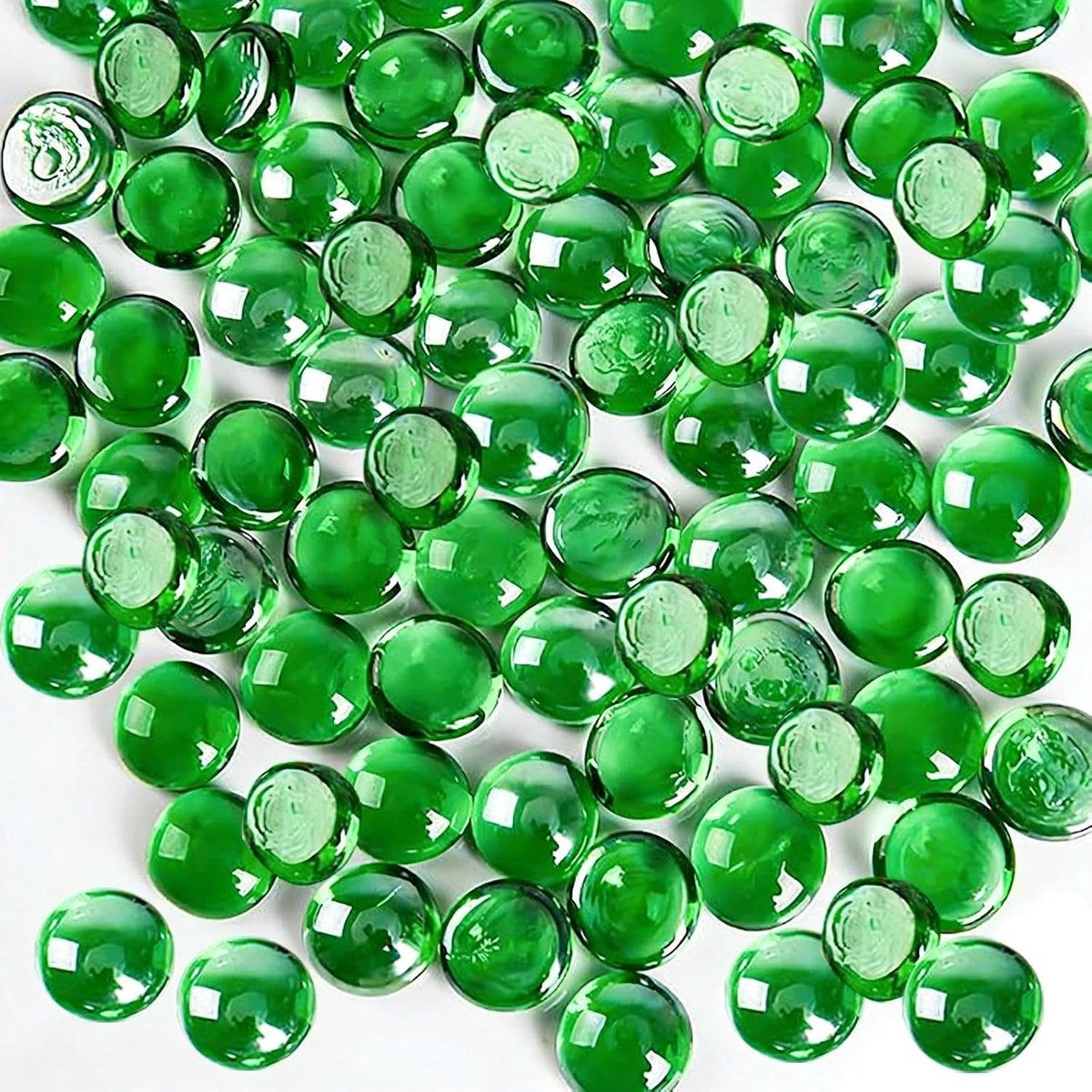 Groene glazen nuggets decoratieve vaasvulstenen 1600 g
