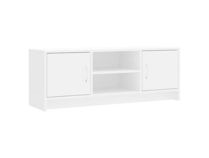 KGFHERENB TV-Schrank Weiß 102x30x37,5 cm Lowboard mit Türen Vier geschlossene Fächer schaffen Ordnung im Wohnzimmer oder Schlafzimmer und schützen Medien vor Staub.