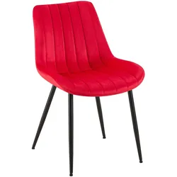 CLP Stuhl Rahden Samt - Farbe: rot