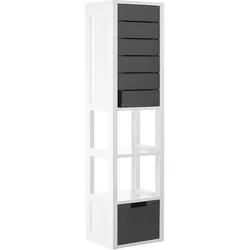 Hängeschrank Tia Grau/Weiß ca. 30x116x24 cm
