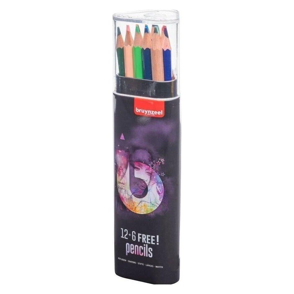 Bruynzeel Colour pencil tin light | 12 + 6 free colours (18x) (ROY-60212118)