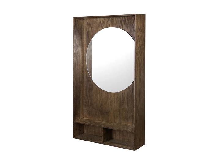 Mette Ditmer Miroir avec étagère Show-me large Dark oiled