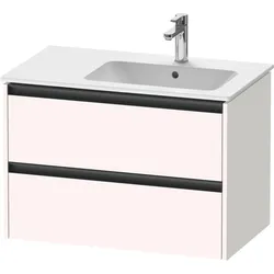 Duravit Ketho.2 Waschtischunterbau wandhängend, 2 Schubkästen, 810x549x480mm, für ME by Starck Beckenposition rechts 234683, K25268084840000, Farbe: Weiß Supermatt Dekor