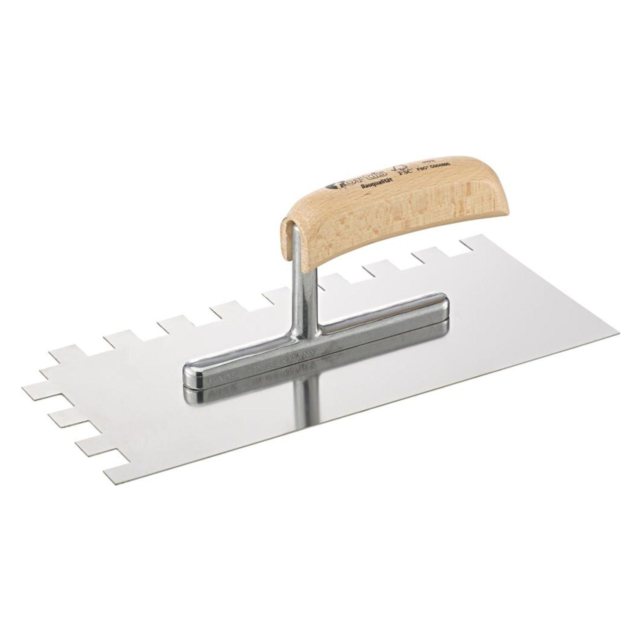 Magni Glättekelle 280x130mm gezahnt 15x15mm rostfrei FORTIS Bau (28 cm) (4063726006592)