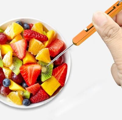USA Free Shipping Shop Titanium EDC Toothpick Keychain Retractable Fruit Pick & Pocket Tool Titanium EDC Toothpick Keychain Retractable Fruit Pick & Pocket Tool