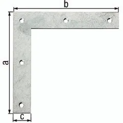 GAH Alberts Eckwinkel L.160 x 160 mm B.30 mm Stahl  sendzimirverzinkt - 332907