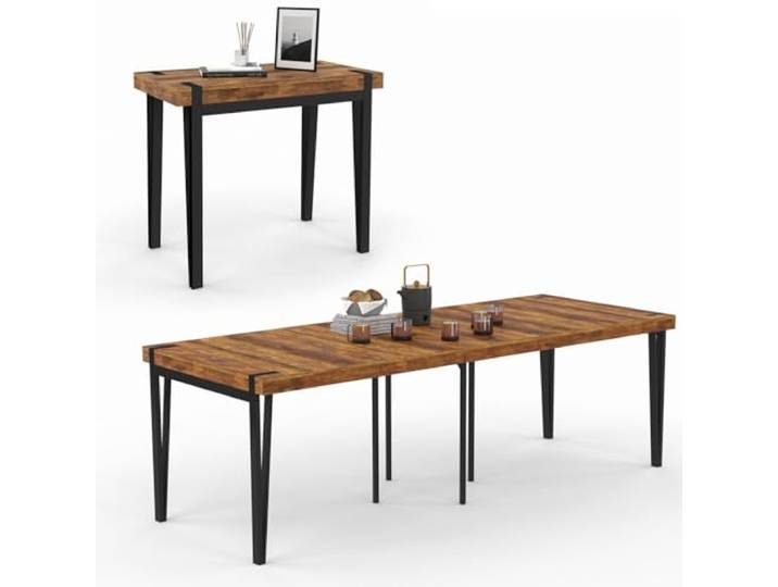 IDMarket - Ausziehbarer Konsolentisch Austria 10 Personen 235 cm Industriedesign