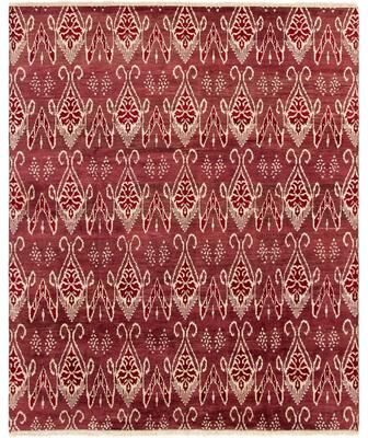 Ecarpetgallery Hand-knotted Finest Ushak Burgundy Wool Rug