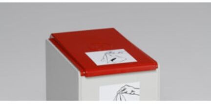 VAR Couvercle pour conteneur plastique 40 l rouge (38007)