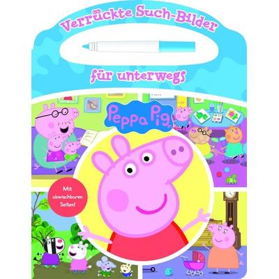 Peppa Pig - Verrückte Such-Bilder für unterwegs - Wimmelbuch - Pappbilderbuch mit Stift und abwischbaren Seiten ab 3 Jahren - Peppa Wutz, Gebundene