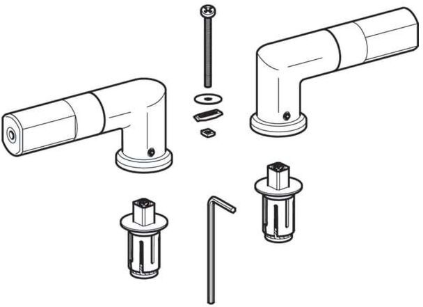 Geberit Scharnier-Set 598145000 für WC-Sitz