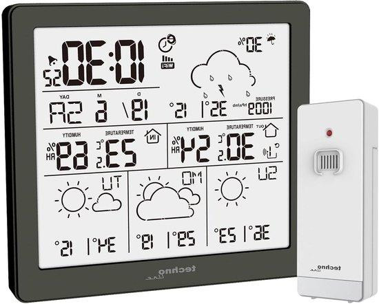 Technoline Weerstation met buitensensor en 3-daagse weersvoorspelling - Zwart