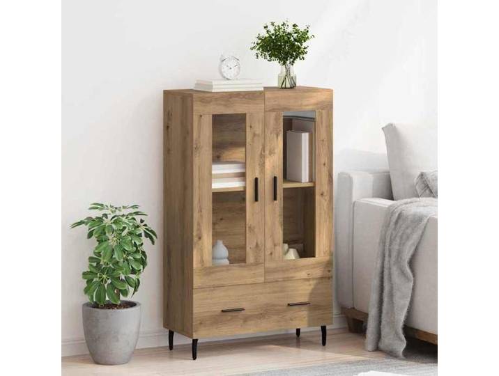 MOT12116-Haut Armoire avec tiroir Chêne artisanal 69 5 x 31 x 115 cm