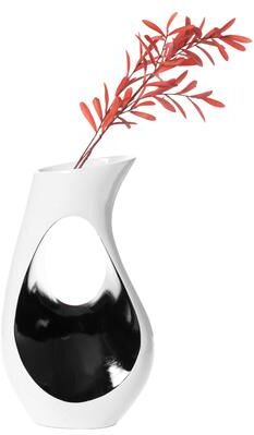 Uniquewise Modern floor vase, White Unique Trumpet Floor Vase, Home Interior Decoration, Modern Floor Vase, Tall Floor Vases