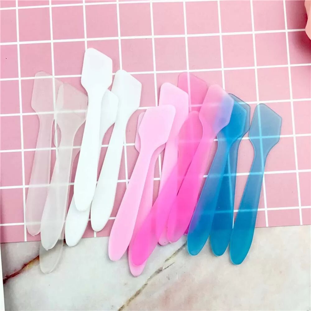 INF 10 Bâtonnets Mélange Masque Visage, Spatules Applicateur en Plastique PP 8,2 cm pour Beauté Faciale DIY