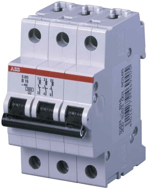 ABB Stotz S&J; Disjoncteur 10kA 16A K 3p S203M-K16 (2CDS273001R0467)