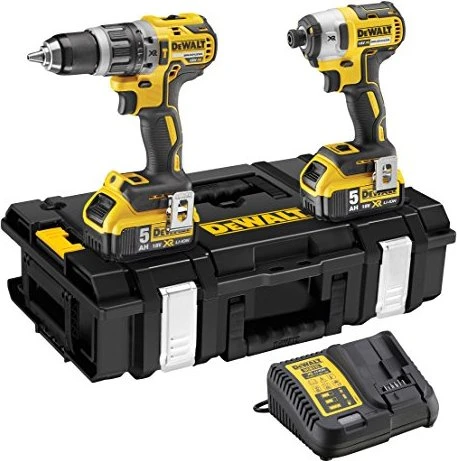 Dewalt Akku-Schlagbohrschrauber DCK266P2 Set, 18V, 2-tlg. (gelb/schwarz, 2x Akku 5Ah inkl. Akku-Schlagschrauber, in Tough Box)