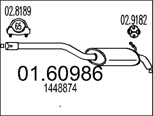 Mts Endschalldämpfer 0160986 Für Ford
