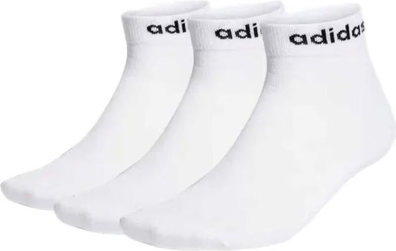 Pack 3 Calcetines Tobilleros Adidas Unisex Blanco Blanco M Mujer