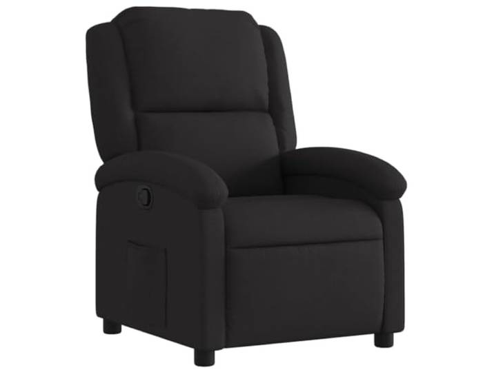 KDVXBCQJH Relaxsessel mit Liegefunktion Stoff TV Sessel Schwarz 71x86,5cm Manuell verstellbarer Polstersessel mit Seitentasche und 135 Grad Liegeposition für Ihr Wohnzimmer.