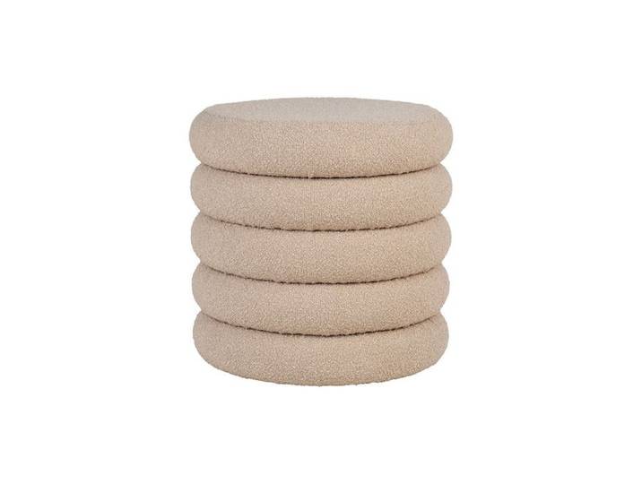 Marely - pouf - en tissu bouclette - Beige