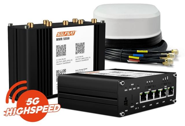 Wohnmobil-Internet-Set Starlink + SELFSAT 12/24V