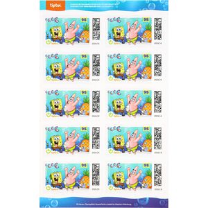DeutschePost Briefmarken Set, 10 Stück à 95cent, SpongeBob, Standardbrief/Postkarte,selbstklebend