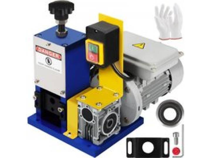 VEVOR Machine à Dénuder Électrique 180 W, Pince à Dénuder 1,5-25 mm avec Lame, 18,3 m/min Haute Efficacité de Dénudage pour Recycler Fils de Cuivre/Enlever Isolant en plastique Caoutchouc des Fils