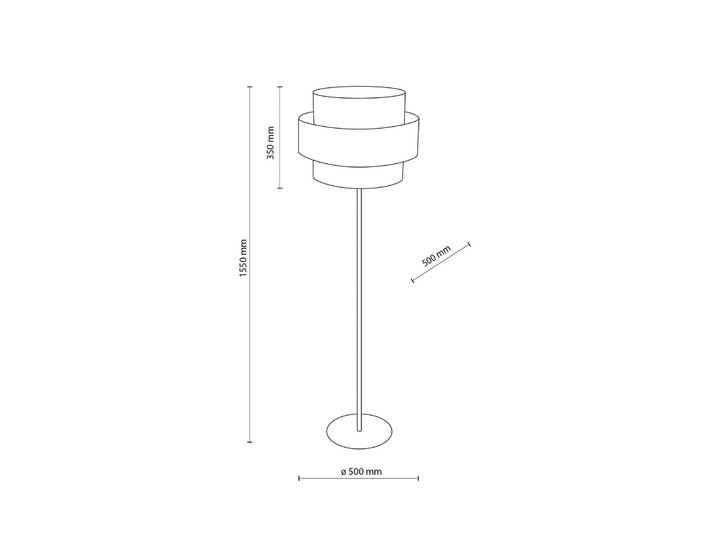 Vloerlamp Calisto, bruin / roest, Woon-/ Eetkamer, Textiel / Stof / Zijde, vloerlamp