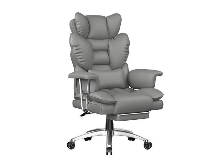 ZAISZE Bürostuhl Ergonomischer Bürostuhl mit Ruhefunktion, 136° Neigung (Spar-Set), Arretierbare Rückenlehne, klappbare Fußstütze, Belastbarkeit: 150 kg