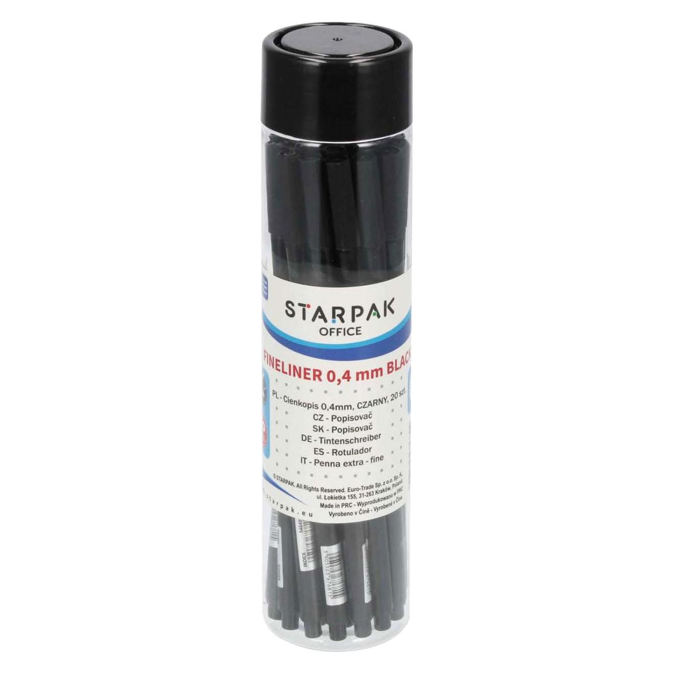 Fineliner rund 0,4 Schwarz, 20 Stk. (20x) (60308288)