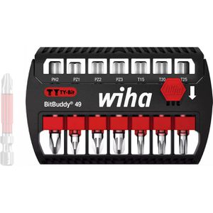 Wiha Bitset BitBuddy 49 TY-Bit, 42116, 7-teilig, Kreuzschlitz, Torx