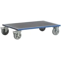 ROLLCART Plattformwagen 120x80 cm Ladefläche blau, 120x28.5x80 cm