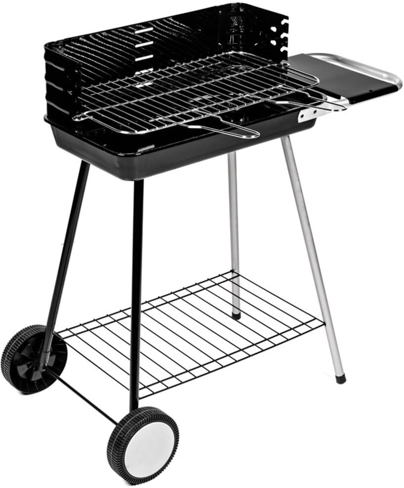 Somagic Barbacoa de carbón de acero negro
