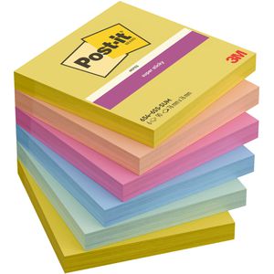 Post-it Haftnotizen Super Sticky Summer Sorbet, bunt, 76 x 76mm, selbstklebend, 6x 90 Blatt