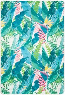 SAFAVIEH Daytona Machine Washable Slip Resistant Cassandra Graphic Botanical Rug