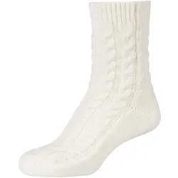 camano Cosy Cable Stitch Crew Socken Damen 1030 - egret 39-42