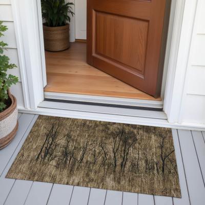 Addison Rugs Machine Washable Indoor/Outdoor Modern Forest Chantille Rug