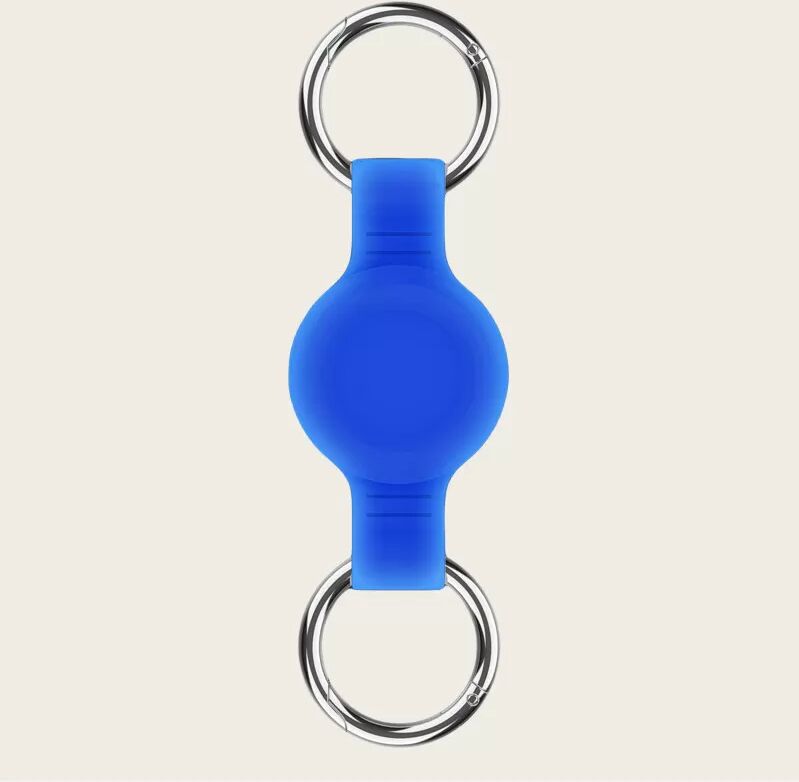 INF Étui de protection en silicone pour traqueur d'animaux Apple AirTag Bleu Lumineux