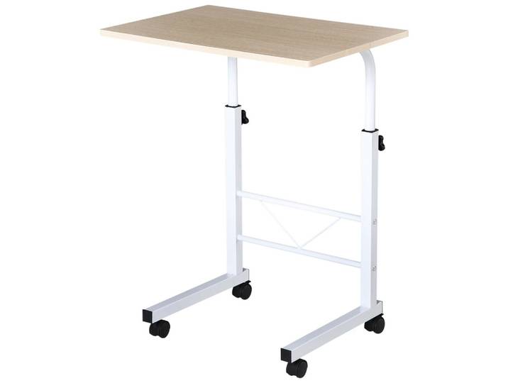 BEISTELLTISCH mit Rollen Ahorn