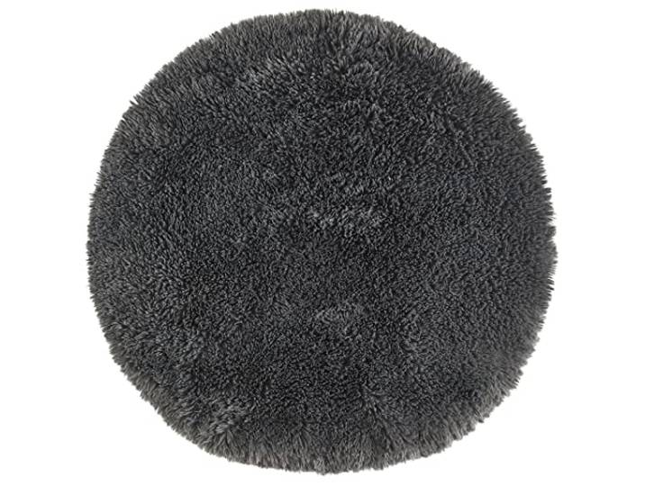 andiamo Kunstfell 4er Set Sitzkissen Alpa gemütliche Sitzunterlage 35mm Florhöhe weich und flauschiges Dekofell anthrazit 34 cm rund